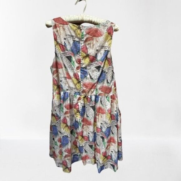 Bea & Dot by Modcloth Multicolor Butterfly Print A-Line Dress Plus Size 1X Lined - Picture 2 of 11